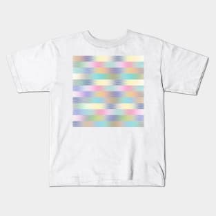 Colorful Gradient Stripes Strokes Pattern Kids T-Shirt